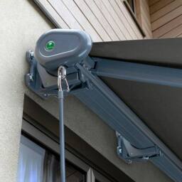 Primrose Awnings Retractable Electric Full Cassette Charcoal Frame Patio Awning 5m x 3m in Dark Grey - thumbnail 3