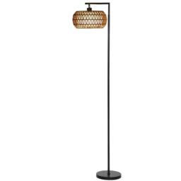 HOMCOM Dimmable Standing Lamp with Double Shade, Boho Floor Lamp, Black - Size: Large - thumbnail 2