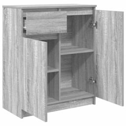 Berkfield Home Sideboard with Drawer Grey Sonoma 71x35x84 cm Engineered Wood - Size: 71 x 35 x 84 cm - thumbnail 5