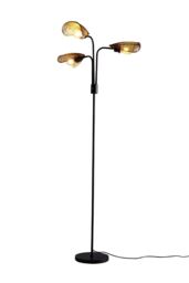 Living and Home Paper Rope String-Wrapped Lampshade 3-Light Floor Lamp in Black - thumbnail 6