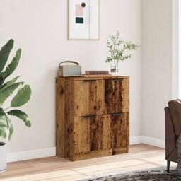 Berkfield Home Sideboard Old Wood 60x30x70 cm Engineered Wood in Brown - Size: 60 x 30 x 70 cm - thumbnail 3
