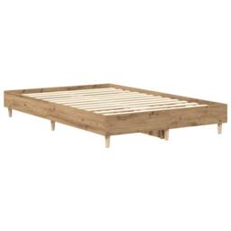Berkfield Home Bed Frame No Mattress Artisan Oak 120x190 cm Small Double Enginee in Brown - thumbnail 7