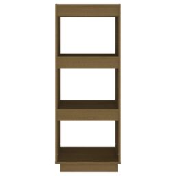 Berkfield Home Book Cabinet/Room Divider Honey Brown Solid Pinewood - thumbnail 5