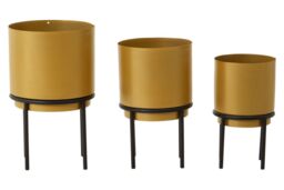 Orsina Avento Set Of Three Gold Finish Planters - thumbnail 6