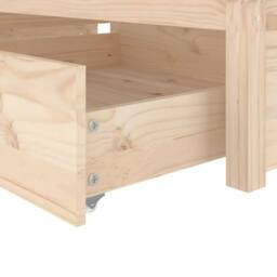 Berkfield Home Beautiful Bed Frame with Drawers 75x190 cm Small Single in Tan - thumbnail 7