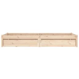 Berkfield Home Beautiful Bed Frame with Drawers 75x190 cm Small Single in Tan - thumbnail 4