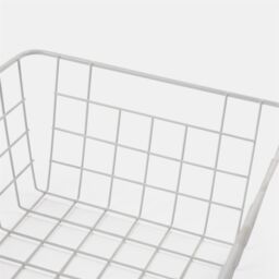 OHS Metal Wire Food Storage Basket Multipurpose Pantry Organiser Kitchen in White - thumbnail 5