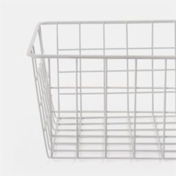 OHS Metal Wire Food Storage Basket Multipurpose Pantry Organiser Kitchen in White - thumbnail 2