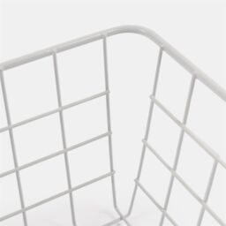 OHS Metal Wire Food Storage Basket Multipurpose Pantry Organiser Kitchen in White - thumbnail 3