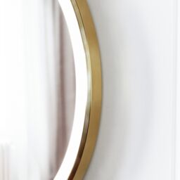 Nes Home Touch Sensor Bathroom LED Mirror Demister 600mm Brushed Brass in Metallics - thumbnail 3