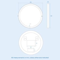 Nes Home Touch Sensor Bathroom LED Mirror Demister 600mm Brushed Brass in Metallics - thumbnail 6