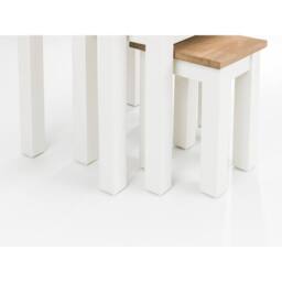 Cheshire Kirkhaven Nest Of 3 Tables in Ivory & Oak in Light Oak - thumbnail 5