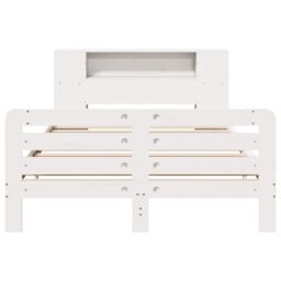Berkfield Home Bed Frame without Mattress White 150x200 cm King Size Solid Wood Pine - thumbnail 4