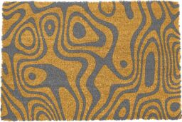 Artsy Mats Grey Doodle Paint Swirls Doormat - Size: 40 cm x 60 cm - thumbnail 2