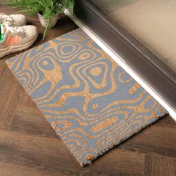 Artsy Mats Grey Doodle Paint Swirls Doormat - Size: 40 cm x 60 cm - thumbnail 3
