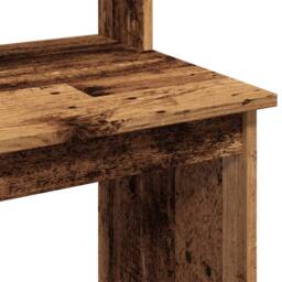 Berkfield Home Decorative Desk with Shelves Old Wood 102x45x148 cm Engineered Wood in Brown - Size: 102 x 45 x 148 cm - thumbnail 7