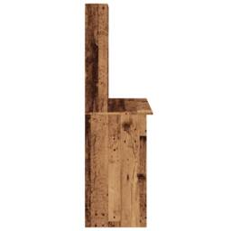 Berkfield Home Decorative Desk with Shelves Old Wood 102x45x148 cm Engineered Wood in Brown - Size: 102 x 45 x 148 cm - thumbnail 5