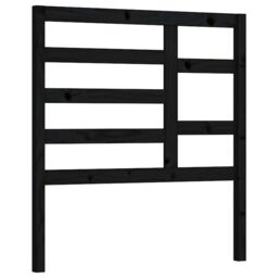 Berkfield Home Bed Headboard Black 106x4x104 cm Solid Wood Pine - Size: 106 x 4 x 104 cm - thumbnail 2