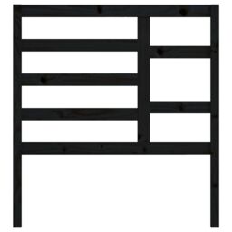 Berkfield Home Bed Headboard Black 106x4x104 cm Solid Wood Pine - Size: 106 x 4 x 104 cm - thumbnail 4