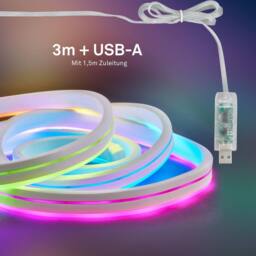BRILONER White 3m RGBIC USB Neon With Remote LED Flex Strip - thumbnail 5