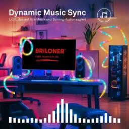 BRILONER White 3m RGBIC USB Neon With Remote LED Flex Strip - thumbnail 4