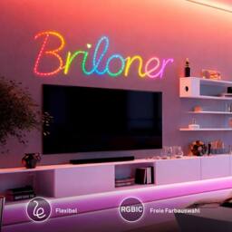 BRILONER White 3m RGBIC USB Neon With Remote LED Flex Strip - thumbnail 7