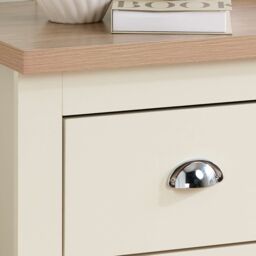 Birlea Highgate 4 Drawer Chest Grey & Oak in Cream - thumbnail 3