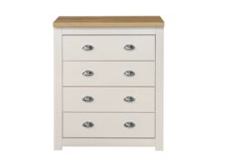 Birlea Highgate 4 Drawer Chest Grey & Oak in Cream - thumbnail 7