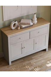Home Discount Vida Designs Arlington 2 Drawer 3 Door Sideboard Storage Organizer in Grey - thumbnail 5