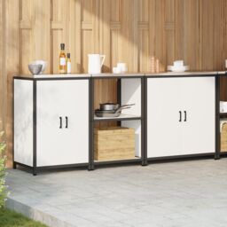 Berkfield Home with Shelf Other with Storage with Door 3 pcs White Cold-rolled steel - thumbnail 4