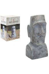 KDMD Easter Island Head Sculpture Gold in Grey - thumbnail 1