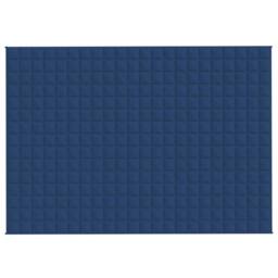 Berkfield Home Weighted Blanket Blue 155x220 cm 11 kg Fabric - thumbnail 1