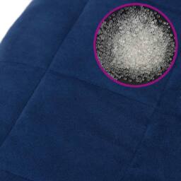 Berkfield Home Weighted Blanket Blue 155x220 cm 11 kg Fabric - thumbnail 6