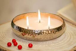 Marco Paul Silver Dimpled 3 Wick Candle Scented Candles Home Fragrance