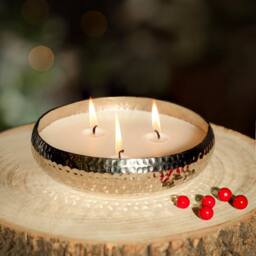 Marco Paul Silver Dimpled 3 Wick Candle Scented Candles Home Fragrance - thumbnail 5