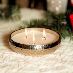 Marco Paul Silver Dimpled 3 Wick Candle Scented Candles Home Fragrance - thumbnail 4