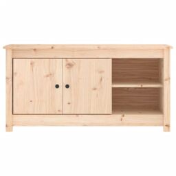 Berkfield Home TV Cabinet 103x36.5x52 cm Solid Wood Pine in Brown - thumbnail 3