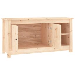 Berkfield Home TV Cabinet 103x36.5x52 cm Solid Wood Pine in Brown - thumbnail 4