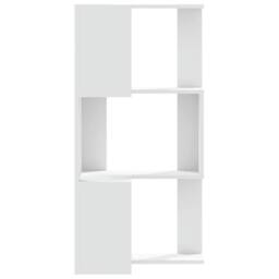 Berkfield Home Elegant Corner Bookcase 3-Tier White 50x50x102 cm Engineered Wood - Size: 50 x 50 x 102 cm - thumbnail 5