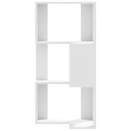 Berkfield Home Elegant Corner Bookcase 3-Tier White 50x50x102 cm Engineered Wood - Size: 50 x 50 x 102 cm - thumbnail 4