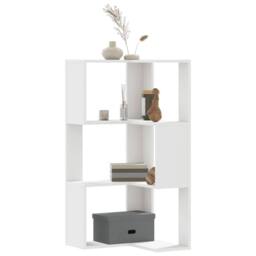 Berkfield Home Elegant Corner Bookcase 3-Tier White 50x50x102 cm Engineered Wood - Size: 50 x 50 x 102 cm - thumbnail 2
