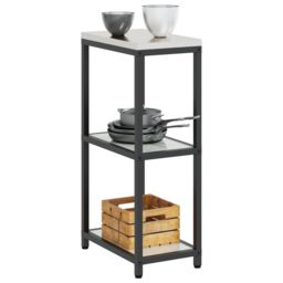 Berkfield Home Kitchen Storage Shelf with Storage Silver Galvanised steel - thumbnail 3
