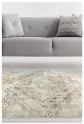 THE RUGS Abstract Collection Vintage Design Rug in Cream & Ochre - D176F - Size: 120 cm x 170 cm - thumbnail 2