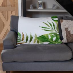 Benjamin Tate Design Border Of Botanical Leaves Blanket in Natural - Size: 120 cm x 150 cm - thumbnail 2