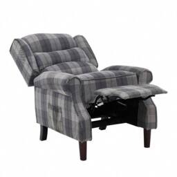 Home Detail Nairn Wingback Manual Recliner Armchair in Grey - thumbnail 4