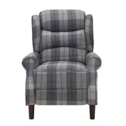 Home Detail Nairn Wingback Manual Recliner Armchair in Grey - thumbnail 3