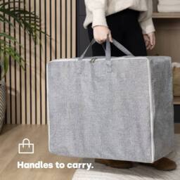 Kelvenix 2 Pack 75L Storage Bags Clothes Duvet Bags in Grey - thumbnail 5
