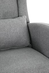 Living and Home Linen Upholstered Rocking Chair in Grey - thumbnail 8