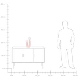 Wyld and Coco Pink Resin Table Lamp - U-Shaped Base with Double Globe Shades - thumbnail 8