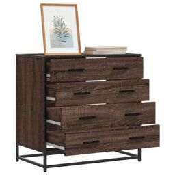 Berkfield Home Drawer Cabinet Brown Oak 70x41x70 cm Engineered Wood - Size: 70 x 41 x 70 cm - thumbnail 1